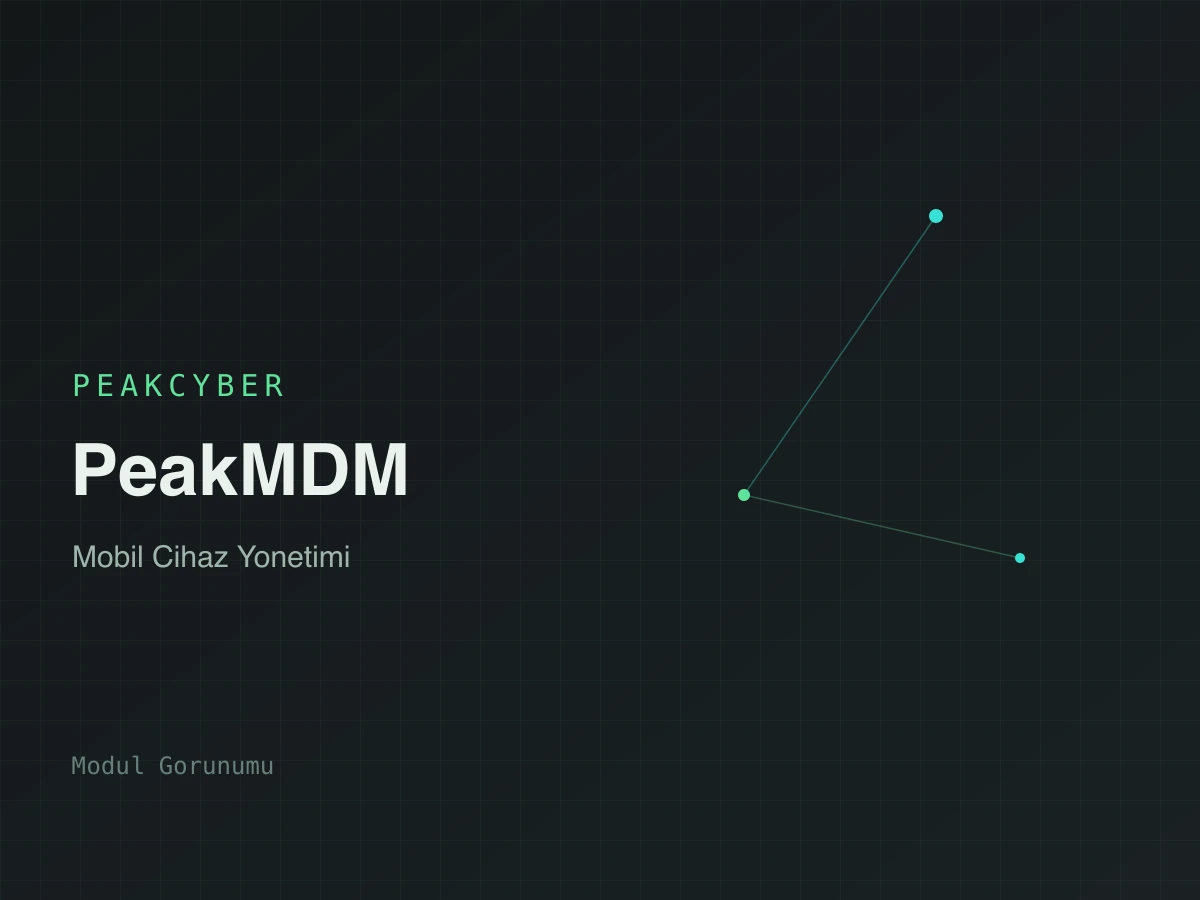 PeakMDM — modül görünümü (PeakCyber Technologies)